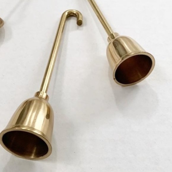 Vintage Brass Gold Candle Snuffer set of two small